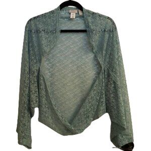 LOGO Lace Srug Light Green - size XL/1X
